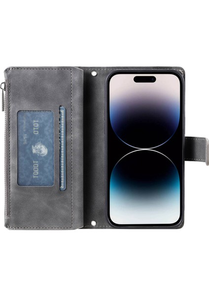 Xstepcase iPhone 14 Pro Max Için Fermuar Cep Cüzdan Kılıfı, Düşmeye Dayanıklı Mandala Çiçek Baskılı Pu Deri Stand Kapağı Birden Fazla Kart Yuvası (Yurt Dışından) fırsatları