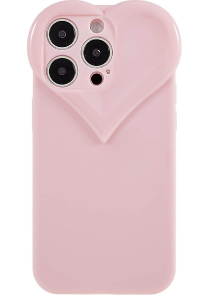 Xstepcase iPhone 14 Pro Heart Şekilli Kamera Koruma Telefon Kasası Esnek Tpu Anti-Çizik Cep Telefonu Kapak Kabuğu (Yurt Dışından)