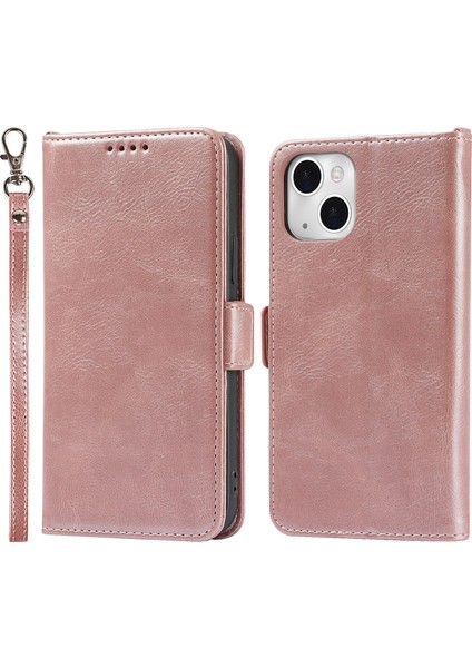 Xstepcase iPhone 14 Için Şok Geçirmez Deri Telefon Kasası Retro Cüzdan Standı Manyetik Toka Telefon Kapağı Kayışlı (Yurt Dışından)