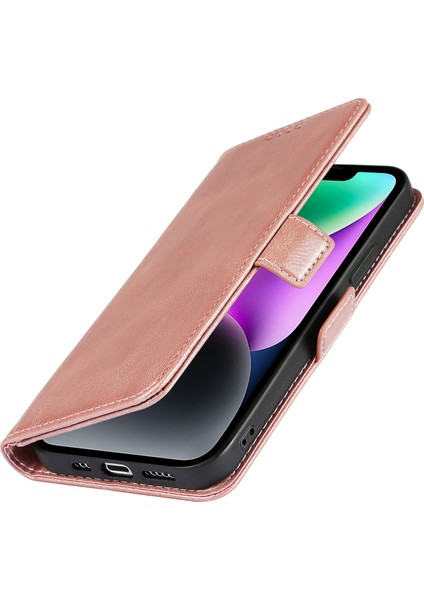 Xstepcase iPhone 14 Için Şok Geçirmez Deri Telefon Kasası Retro Cüzdan Standı Manyetik Toka Telefon Kapağı Kayışlı (Yurt Dışından)