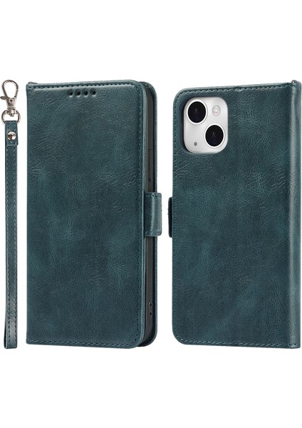 Xstepcase iPhone 14 Için Şok Geçirmez Deri Telefon Kasası Retro Cüzdan Standı Manyetik Toka Telefon Kapağı Kayışlı (Yurt Dışından)