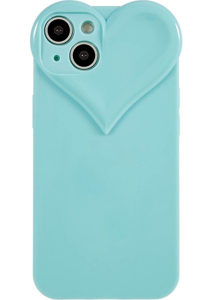 Xstepcase iPhone 14 Için Fingerprint Anti-Farrint Tpu Yumuşak Cep Telefon Kılıfı Kalp Şeklinde Kamera Koruma Telefon Kapağı (Yurt Dışından)