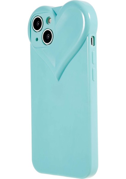Xstepcase iPhone 14 Için Fingerprint Anti-Farrint Tpu Yumuşak Cep Telefon Kılıfı Kalp Şeklinde Kamera Koruma Telefon Kapağı (Yurt Dışından)