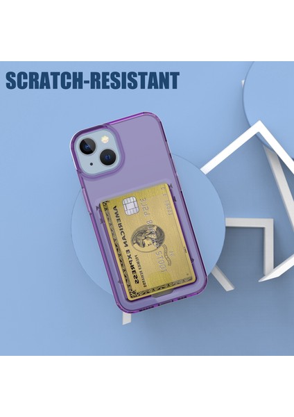 Xstepcase iPhone 14 Plus Card Serisi Anti Drop Kalınlaştırılmış Telefon Kılıf Kart Tutucu Şeffaf Tpu Kapağı (Yurt Dışından) fırsatları