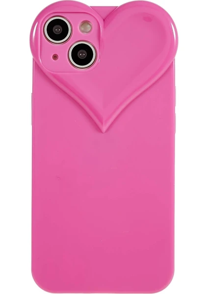 Xstep Case Xstepcase iPhone 14 Için Fingerprint Anti-Farrint Tpu Yumuşak Cep Telefon Kılıfı Kalp Şeklinde Kamera Koruma Telefon Kapağı (Yurt Dışından)