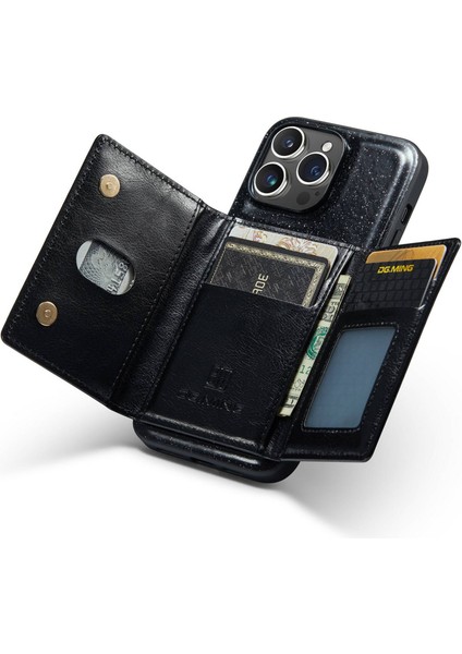 Xstepcase iPhone 14 Için Dg.ming M3 Serisi 2-1 Arada Pu Deri Kaplamalı Pc+Tpu Koruyucu Telefon Vaka Kickstand Manyetik Çıkarılabilir Fermuar Cüzdan Telefon Kapağı (Yurt Dışından)