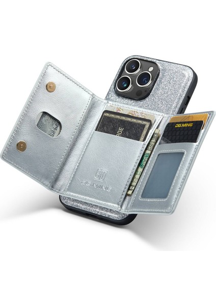 Xstepcase iPhone 14 Için Dg.ming M3 Serisi 2-1 Arada Pu Deri Kaplamalı Pc+Tpu Koruyucu Telefon Vaka Kickstand Manyetik Çıkarılabilir Fermuar Cüzdan Telefon Kapağı (Yurt Dışından)