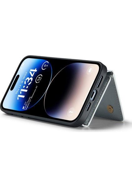 Xstepcase iPhone 14 Için Dg.ming M3 Serisi 2-1 Arada Pu Deri Kaplamalı Pc+Tpu Koruyucu Telefon Vaka Kickstand Manyetik Çıkarılabilir Fermuar Cüzdan Telefon Kapağı (Yurt Dışından)