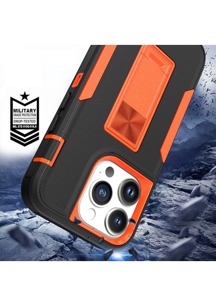 Xstepcase iPhone 14 Için Hard Pc Için Esnek Tpu Şok Emme Emniyeti Kickstand Kaymaz Koruyucu Telefon Kasası Destek Araba Montajı (Yurt Dışından)
