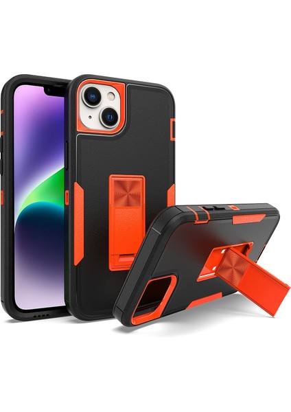 Xstepcase iPhone 14 Için Hybrid Hard Pc Için Yumuşak Tpu Etkiye Dayanıklı Kasa Araba Montajı Kickstand Koruyucu Telefon Kapağı (Yurt Dışından)
