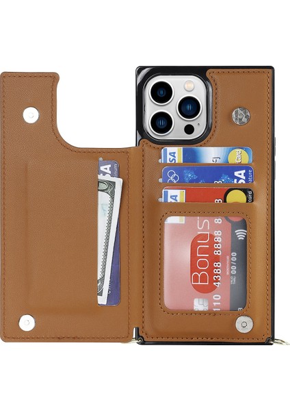 Xstepcase iPhone 14 Pro Max Için Cüzdan Telefon Kılıfı Fermuarlı Koruma / Omuz Kayışı ile Tpu Pu Deri Koruyucu Kapak (Yurt Dışından) modelleri