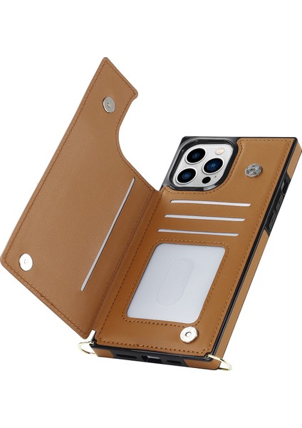 Xstepcase iPhone 14 Pro Max Için Cüzdan Telefon Kılıfı Fermuarlı Koruma / Omuz Kayışı ile Tpu Pu Deri Koruyucu Kapak (Yurt Dışından) fırsatları