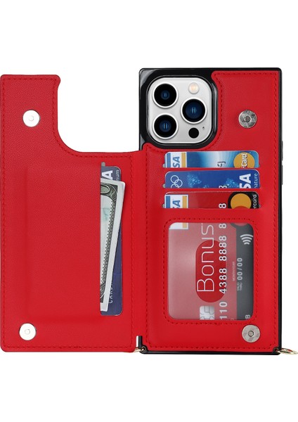 Xstepcase iPhone 14 Pro Max Için Cüzdan Telefon Kılıfı Fermuarlı Koruma / Omuz Kayışı ile Tpu Pu Deri Koruyucu Kapak (Yurt Dışından) modelleri
