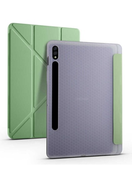 Samsung Galaxy Tab S7 Fe-S8 PLUS-X800-T737 Standlı Kalem Bölmeli Akıllı Trifolding Kılıf