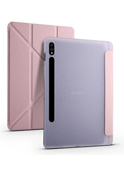 Nezih Case Samsung Galaxy Tab S7 Fe-S8 PLUS-X800-T737 Standlı Kalem Bölmeli Akıllı Trifolding Kılıf