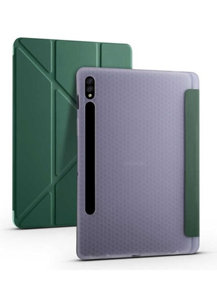 Samsung Galaxy Tab S7 Fe-S8 PLUS-X800-T737 Standlı Kalem Bölmeli Akıllı Trifolding Kılıf