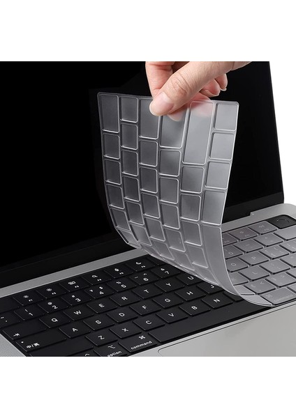 Nezih Case Apple Macbook Air 13.3 M1 2020 A2337 Toza Sıvıya Dayanıklı Klavye Koruyucu Şeffaf Silikon Ped