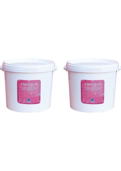 2 Adet Gemaş Tabchlor 10 Kg 20 Kg %90 Tablet Klor - %90 Chlorine Tablets - Stabilize Triklor Tableti 200 Gr