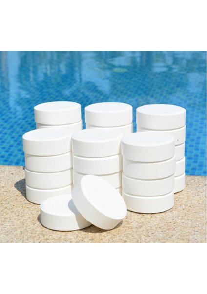 2 Adet Gemaş Tabchlor 10 Kg 20 Kg %90 Tablet Klor - %90 Chlorine Tablets - Stabilize Triklor Tableti 200 Gr
