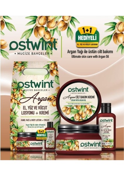 300 ml Krem + 100 ml Losyon Set Argan 8683835159871