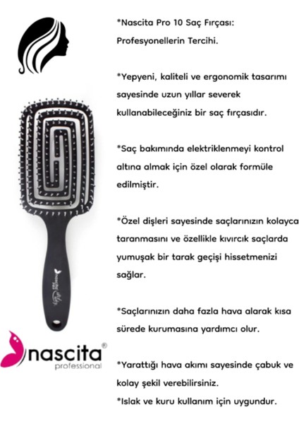 Üç Boyutlu Saç Fırçası Siyah x 3 fiyatları