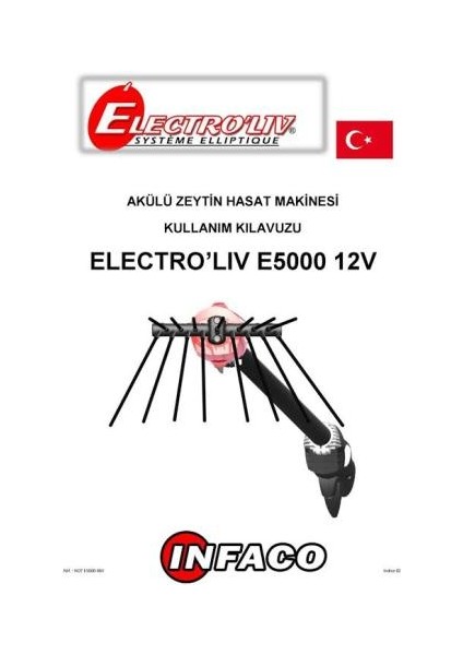 Fransız Zeytin Hasat Makinesi Akü Ile Çalışan