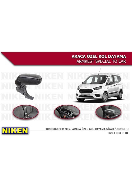 Ford Courier Kol Dayama Kolçak Vidasız Konsol Niken