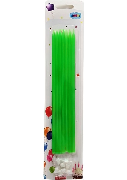 18 cm Yeşil Mum 7'li