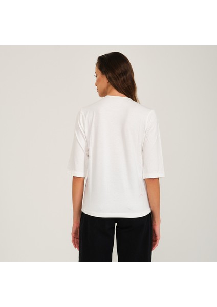 Tropikal Desen Basılı T-Shirt Bluz fiyatları
