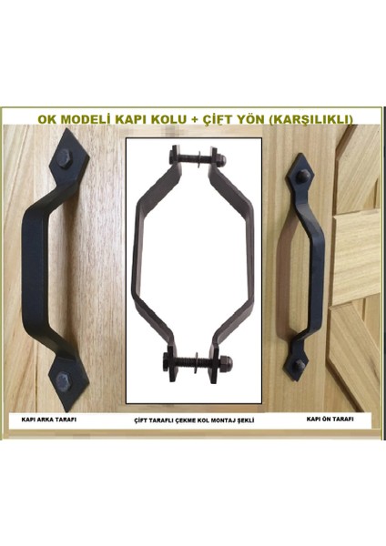 Sürgülü Kapı Çekme Kolu Yay Model Çift Yön (Karşılıklı)