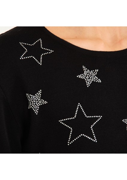 Kristal Taş Basılı Kazak fırsatları