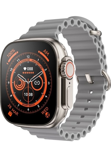 Watch Ultra Gs8+ Akıllı Saat, 2.05 Inc Hd Ekran, Siri-Bluetooth Hd Ses, Ios-Android Uyumlu
