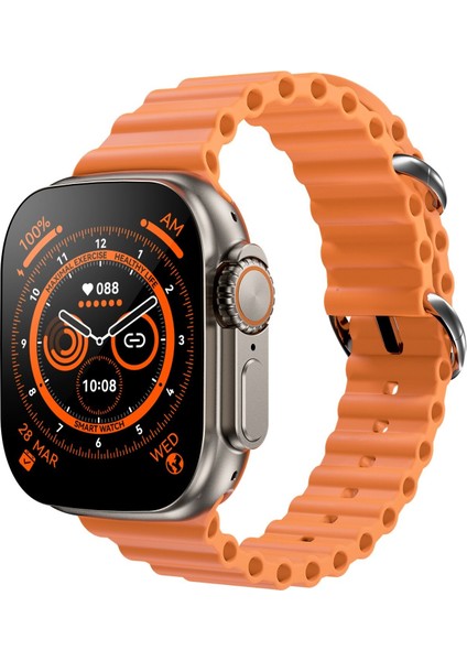 Watch Ultra Gs8+ Akıllı Saat, 2.05 Inc Hd Ekran, Siri-Bluetooth Hd Ses, Ios-Android Uyumlu