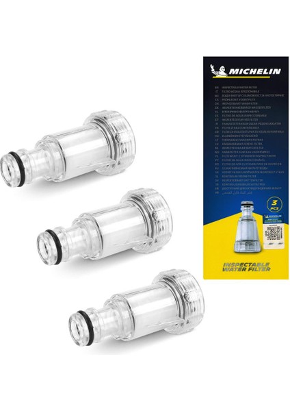 MPX46185 Basınçlı Yıkama Makineleri Için Universal Su Giriş Filtresi 3’lü Paket