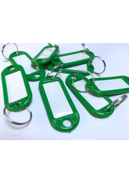 Plastik Anahtarlık Etiket Kimlik Isimlik Yazı Yazmalık Emlakçı Anahtarlığı Yeşil Renkli 100 Adet fiyatları