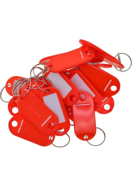 Plastik Anahtarlık Etiket Kimlik Isimlik Yazı Yazmalık Emlakçı Anahtarlığı Kırmızı Renkli 100 Adet fiyatları