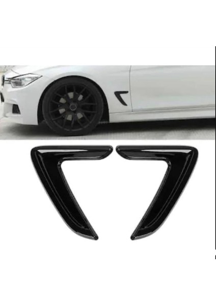 Piano Black Tampon Çamurluk Venti Çamurluk Izgara Body Kit Parlak Siyah Kısa Model