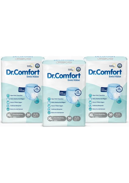 Dr. Comfort Yetişkin Emici Külot Ekstra Large 30'lu 3 Paket 90 Adet