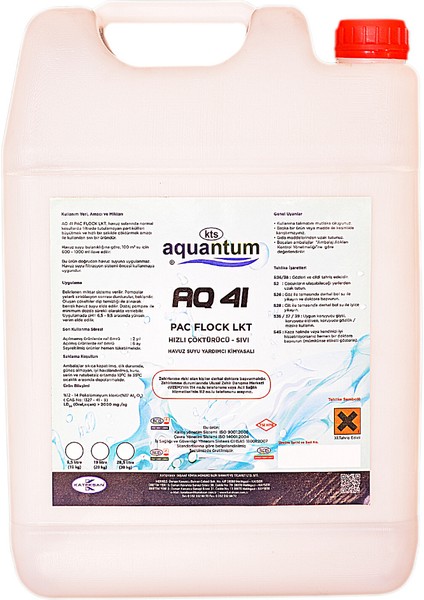 5 Kg Hızlı Çöktürücü Sıvı - Liquid Flocculant