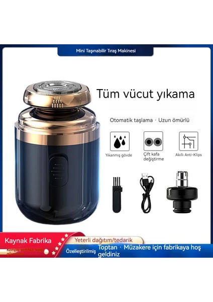 Mini Taşınabilir Şarj Edilebilir Kapsül Tipi Elektrikli Tıraş Makinesi (Yurt Dışından) fiyatları