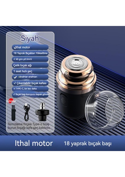 Mini Taşınabilir Şarj Edilebilir Kapsül Tipi Elektrikli Tıraş Makinesi (Yurt Dışından) indirimleri