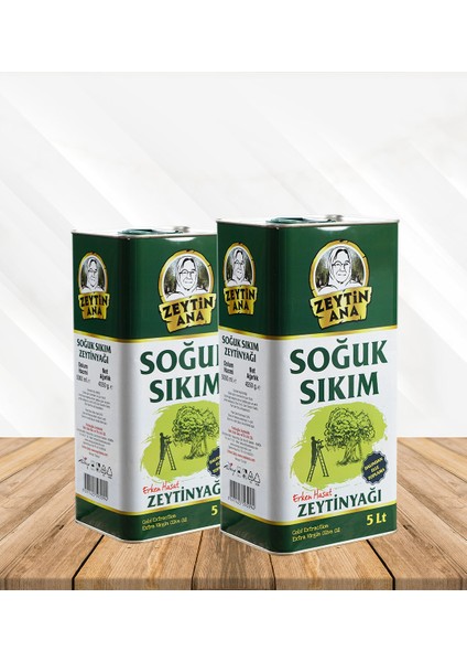 Zeytin Ana Soğuk Sıkım Zeytinyağı (YENİ SEZON 2023-2024)  2 x 5  lt