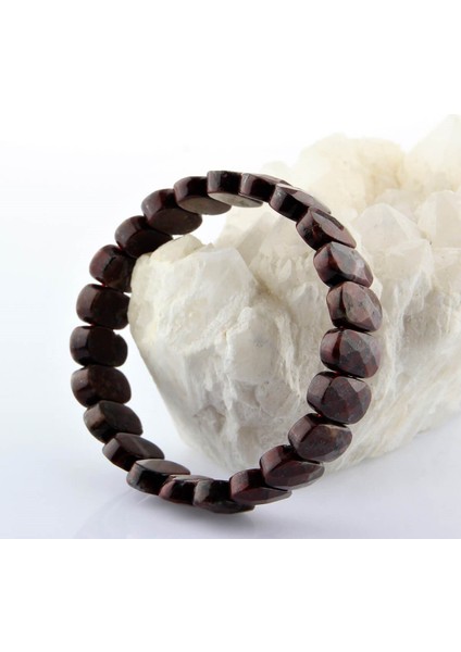 Sertifikalı Jasper Kan Doğal Taş 9X14 mm Bileklik