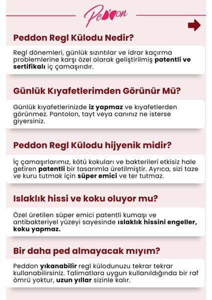 Süper Emici Cherry Regl Külodu Gece Adet Dönemi Sızdırmaz Sıvı Geçirmez Hijyenik Yıkanabilir Külot