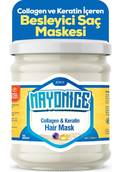 Jowe Mayonice Saç Maskesi (Collagen & Keratin)