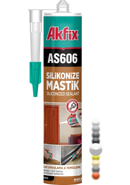 AS606 Silikonize Akrilik Mastik 500GR Beyaz