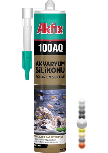 100AQ Akvaryum Silikonu 280ML Şeffaf