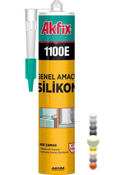 1100E Genel Amaçlı Silikon 280GR Açık Fildişi RAL1015