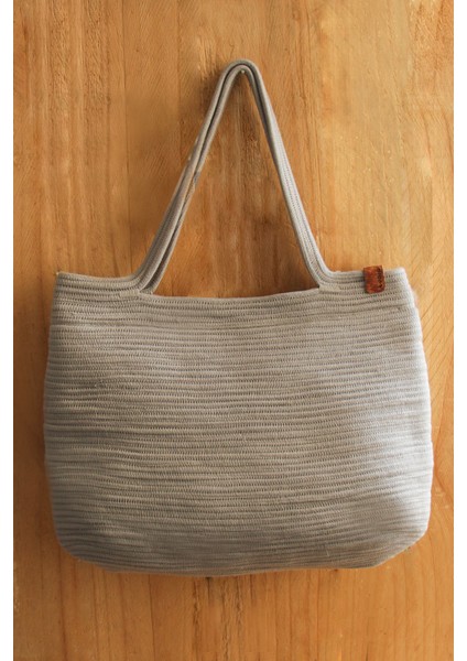 Kol Çantası%100 Pamuk - Gri - Dokuma - El Yapımı Pamuklu İpten Kadın fiyatları