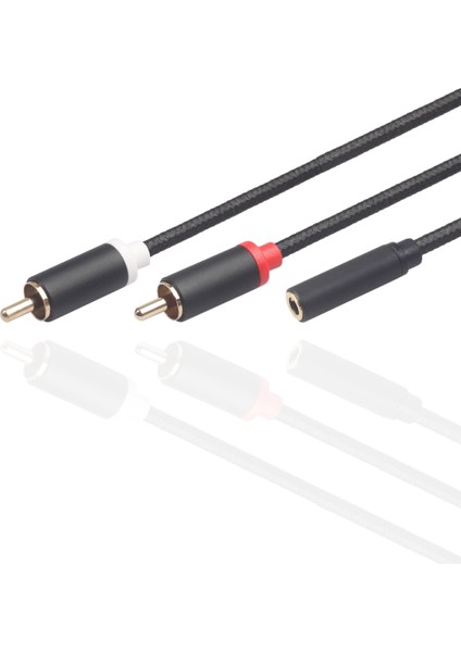 Rca Kablosu 2rca Erkek - 3.5 mm. Dişi 3.5 mm. - 2rca Splitter Aux Kablosu Hoparlör Ses Amplifikatörleri Subwoofer, Siyah 0.4m (Yurt Dışından) modelleri
